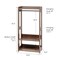 IRIS USA Small Wood Clothes Rack with 2 Tier Storage Shelf, Brown